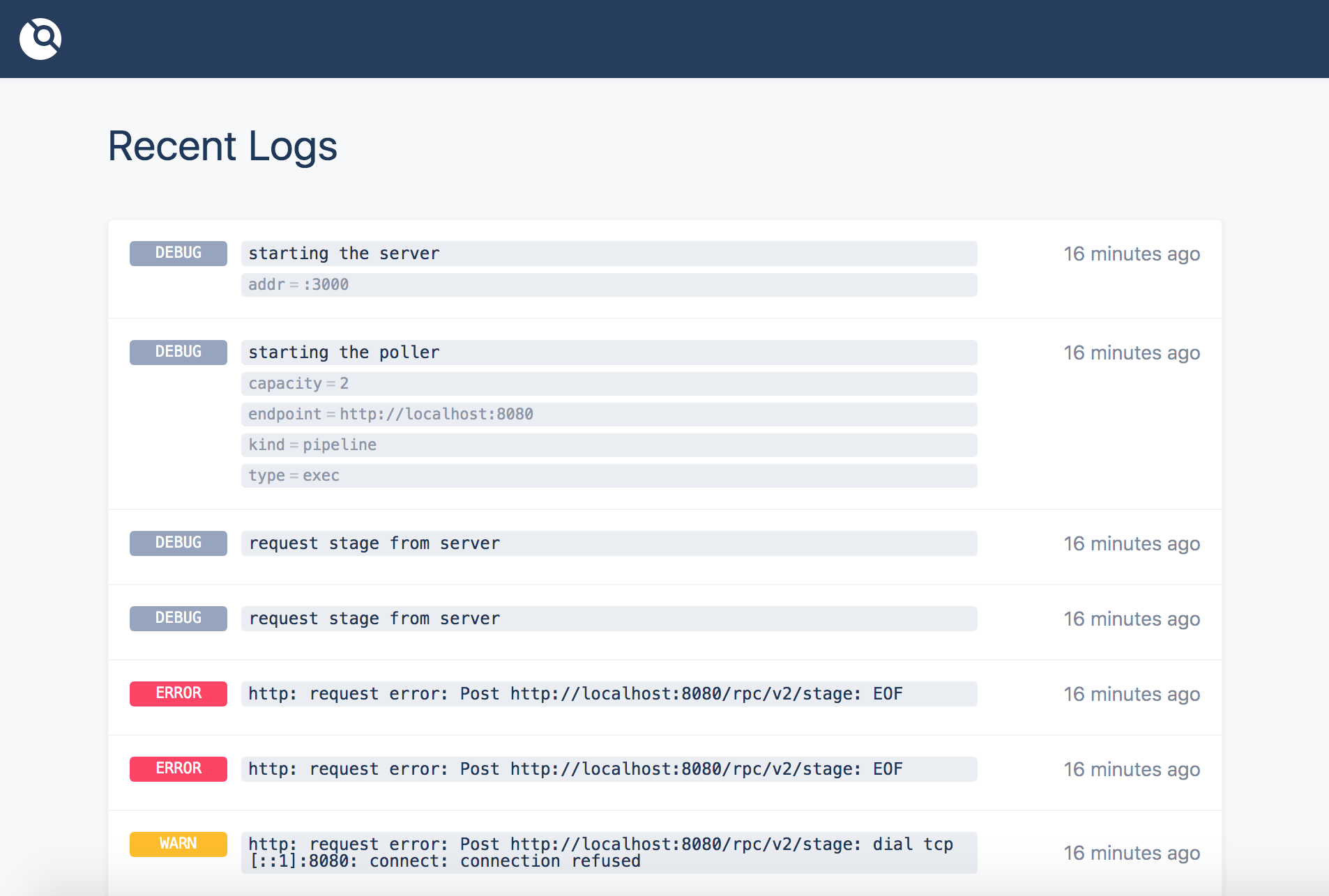 runner logs